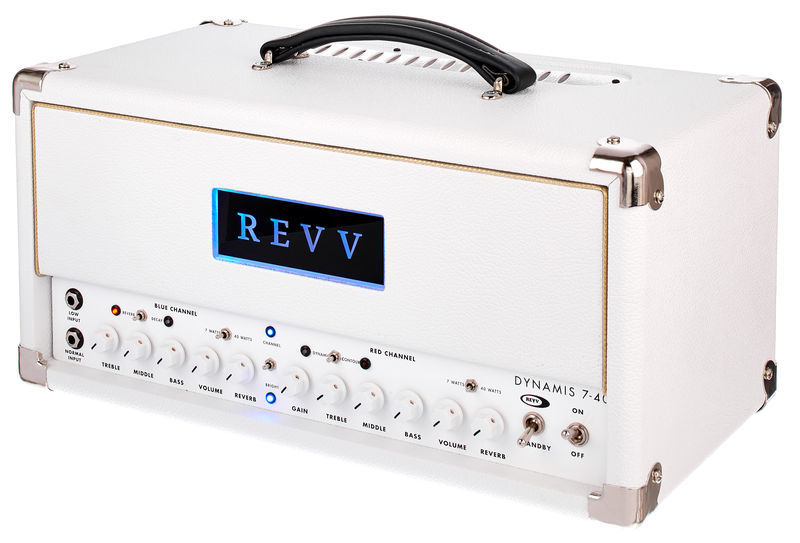La tête d'ampli pour guitare électrique Revv Dynamis 7-40w Head WH | Test, Avis & Comparatif
