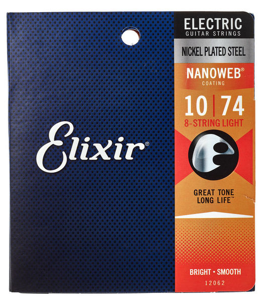 Cordes guitare Elixir Nanoweb 12062 8-Sting Light | Test, Avis & Comparatif
