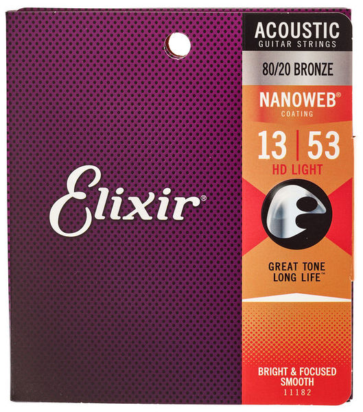 Cordes guitare Elixir 11182 80/20 Bronze HD Light | Test, Avis & Comparatif