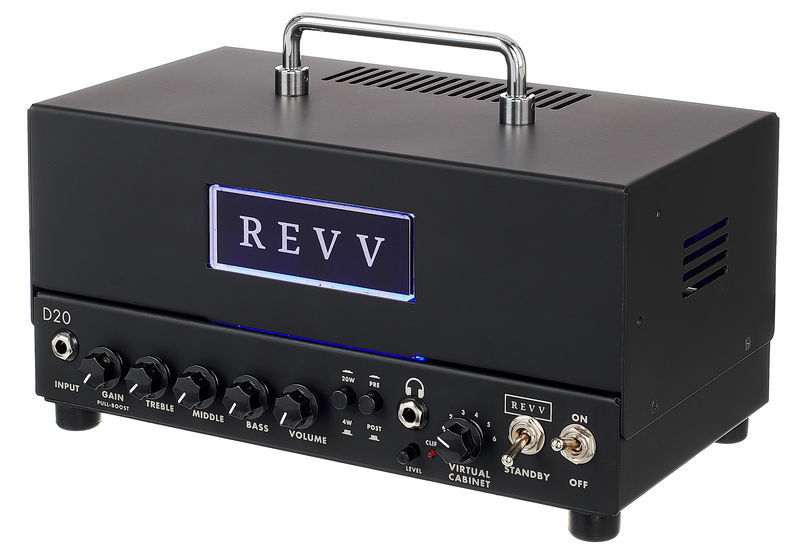 La tête d'ampli pour guitare électrique Revv D20 Amp Head BK | Test, Avis & Comparatif