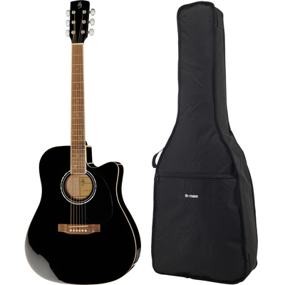 Guitare acoustique Harley Benton CLD-60SCE BK Custom Lin Bundle | Test, Avis & Comparatif