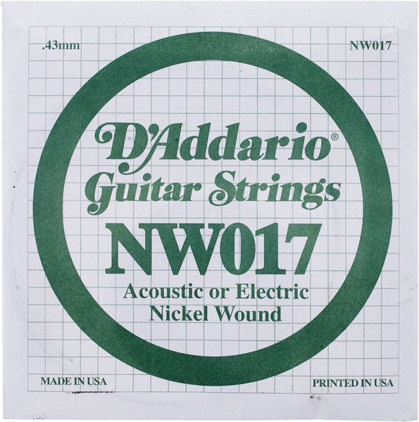 Cordes guitare Daddario NW017 Single String | Test, Avis & Comparatif