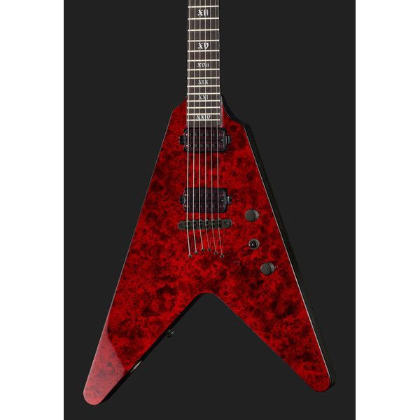 Guitare électrique Schecter V-1 Apocalypse Red Reign - Avis et Test