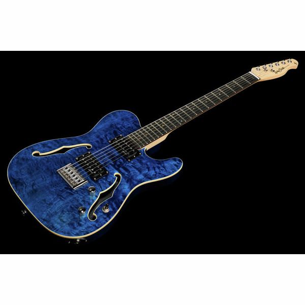 La guitare électrique Harley Benton TE-90QM HH Trans Blue : Test et Avis