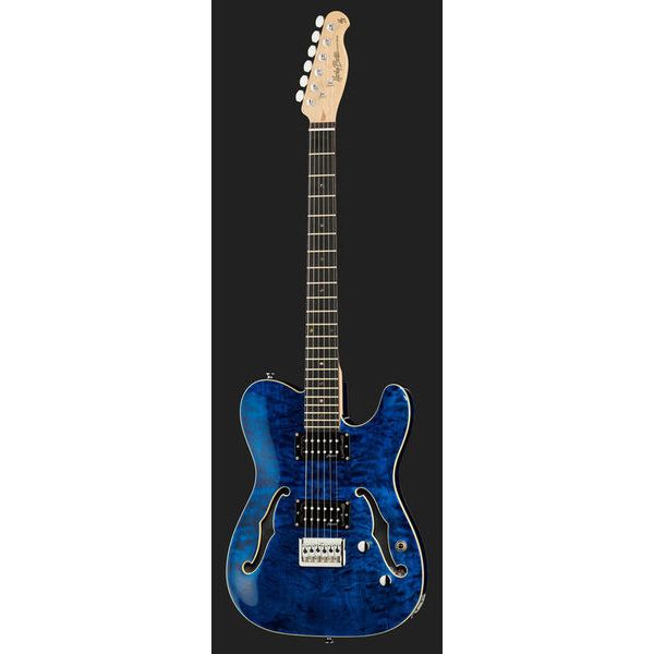 La guitare électrique Harley Benton TE-90QM HH Trans Blue : Test et Avis