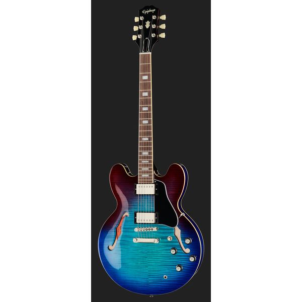 La guitare électrique Epiphone ES-335 Figured Blueberry Burst : Test, Avis et Comparatif