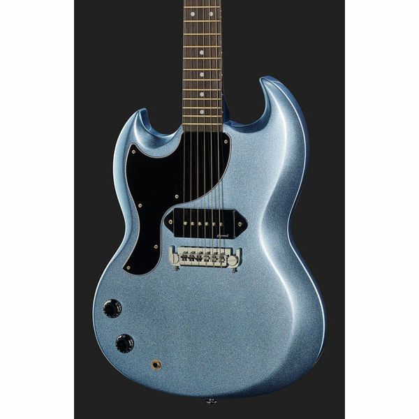 La guitare électrique Harley Benton DC-60 Junior LH Pelham Blue Avis & Test