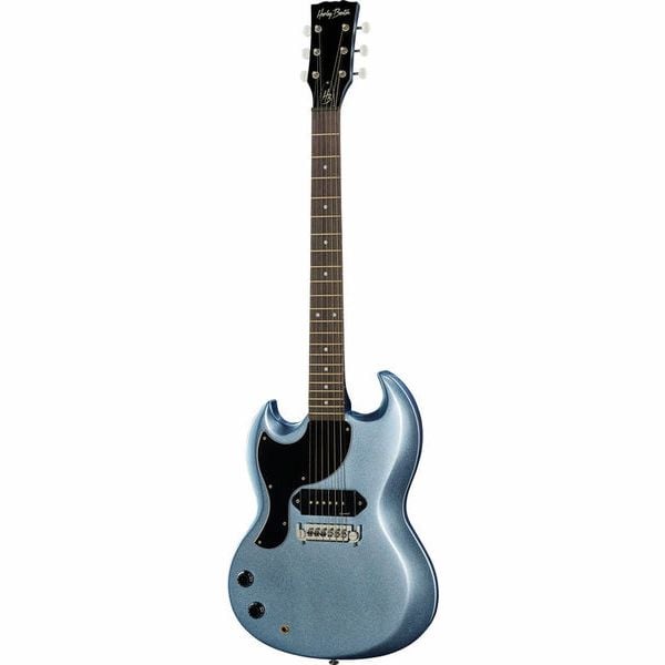 La guitare électrique Harley Benton DC-60 Junior LH Pelham Blue Avis & Test