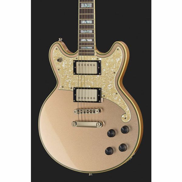 Guitare électrique DAngelico Deluxe Brighton Desert Gold Test et Avis