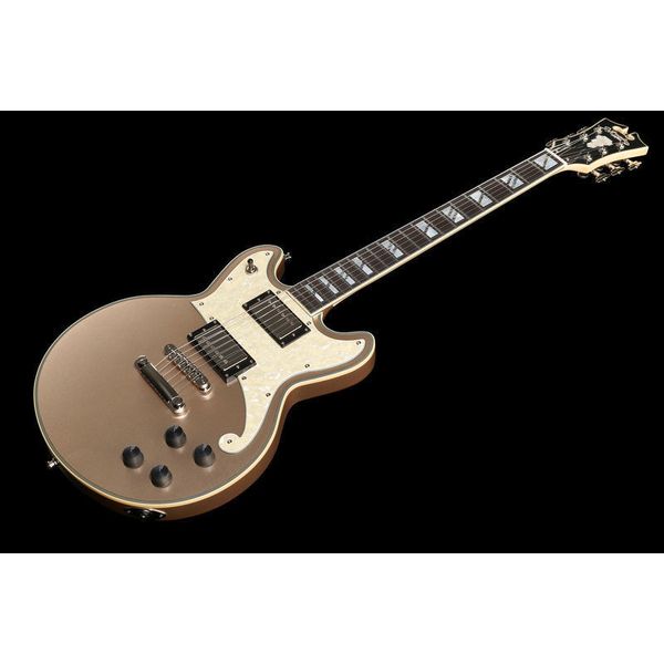 Guitare électrique DAngelico Deluxe Brighton Desert Gold Test et Avis