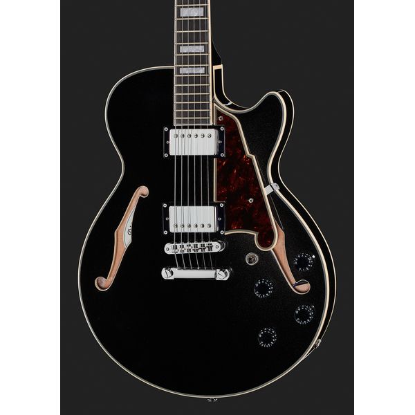 La guitare électrique DAngelico Premier SS Black Flake : Test, Avis