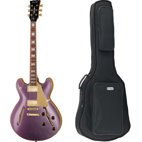 Guitare électrique Harley Benton HB-35Plus Metallic Plum w/Bag / Test, Avis, Comparatif