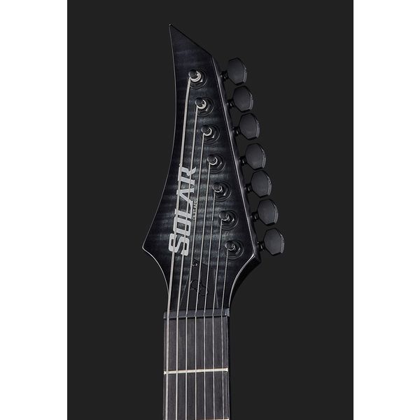 La guitare électrique Solar Guitars T2.7FBB-Flame Black Burst - Test et Avis