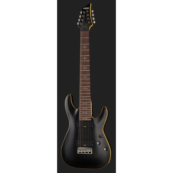 La guitare électrique Schecter Demon-8 Aged Black Satin - Avis et Test