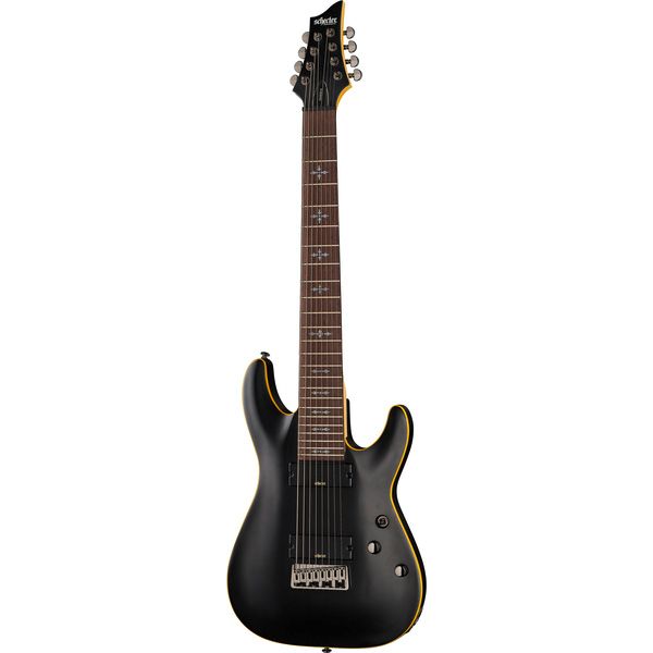 La guitare électrique Schecter Demon-8 Aged Black Satin - Avis et Test