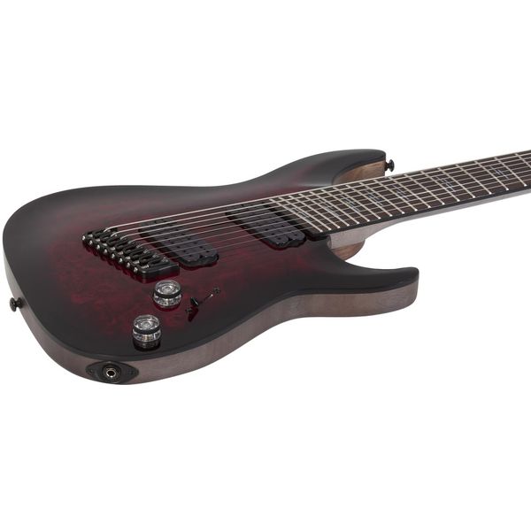 Guitare électrique Schecter Omen Elite-8 MS Black Cherry Test, Avis, Comparatif