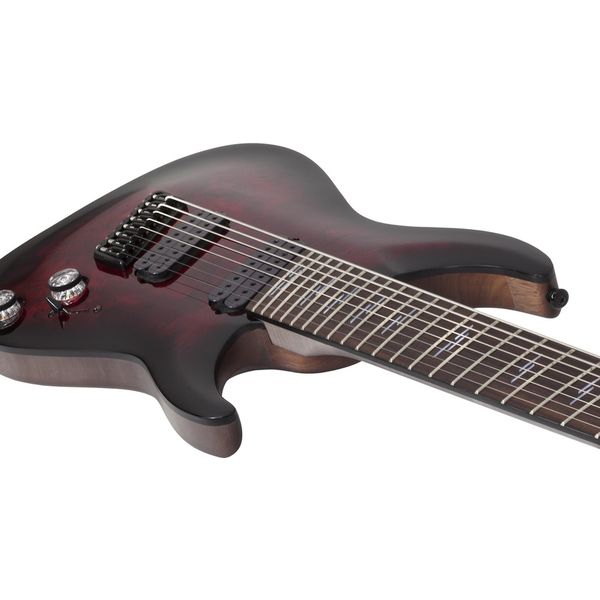 Guitare électrique Schecter Omen Elite-8 MS Black Cherry Test, Avis, Comparatif