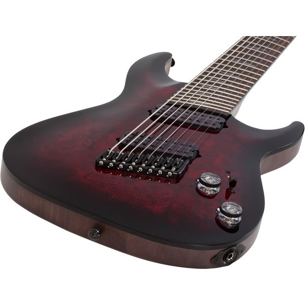 Guitare électrique Schecter Omen Elite-8 MS Black Cherry Test, Avis, Comparatif