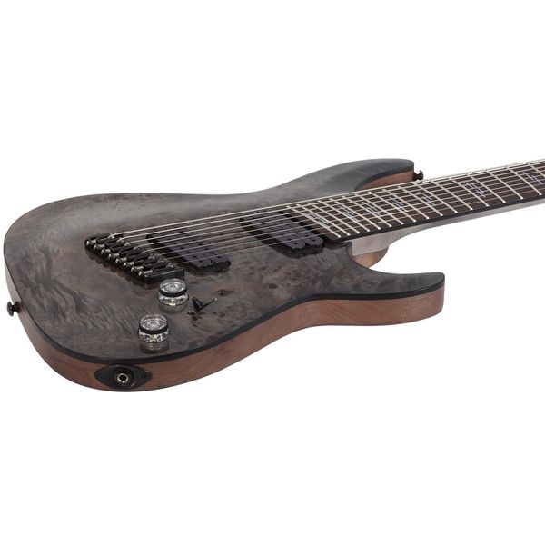 La guitare électrique Schecter Omen Elite-8 MS Charcoal / Test, Avis