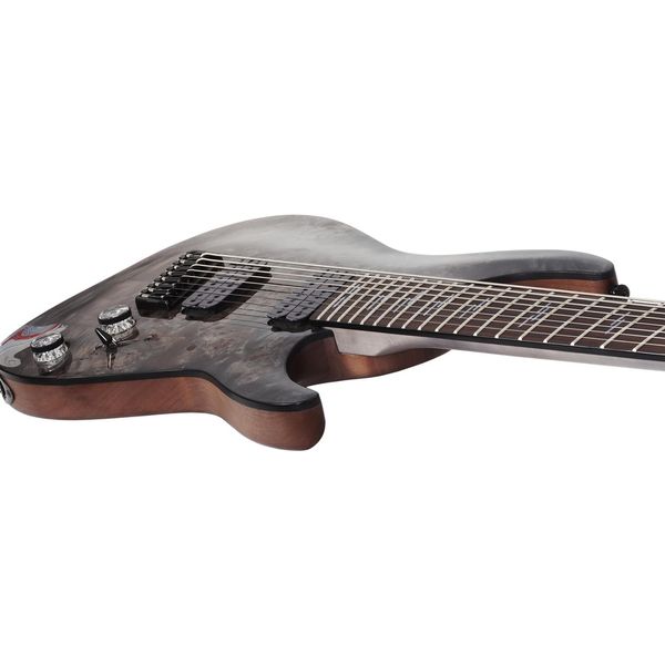 La guitare électrique Schecter Omen Elite-8 MS Charcoal / Test, Avis