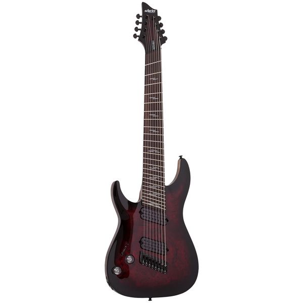 Schecter Omen Elite-8 MS BL Cherry LH (Guitare électrique) / Test, Avis & Comparatif