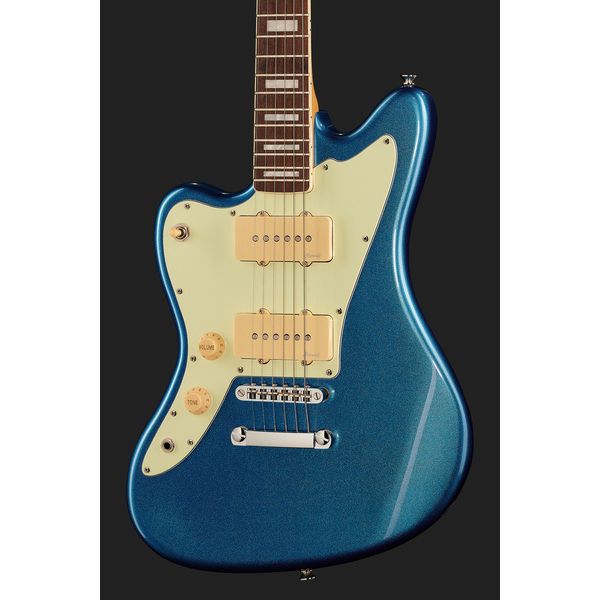 Guitare électrique Harley Benton JA-60CC LH Lake Placid Blue / Test & Avis