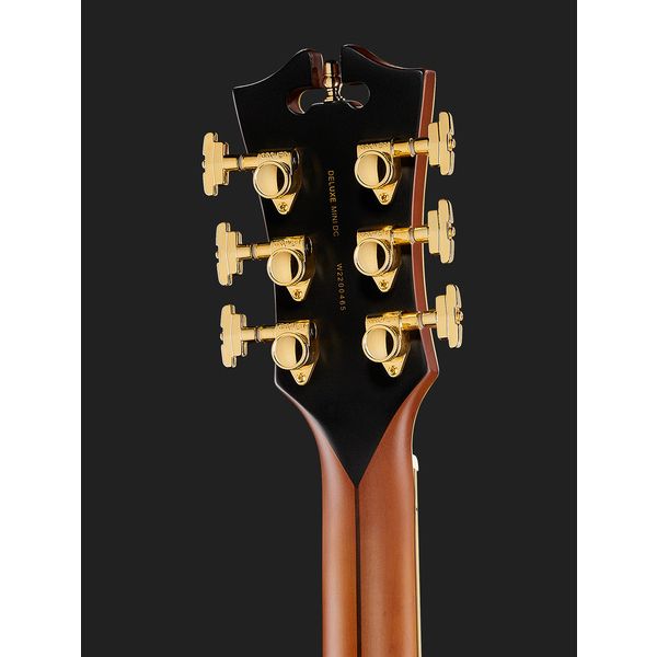 Guitare électrique DAngelico Deluxe Mini DC Satin Brown Bur , Avis et Test