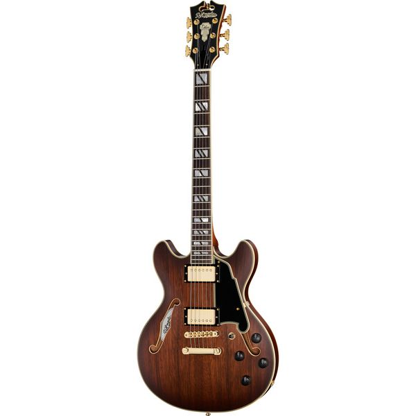 Guitare électrique DAngelico Deluxe Mini DC Satin Brown Bur , Avis et Test