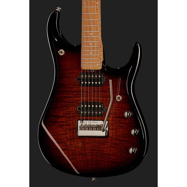 La guitare électrique Music Man Petrucci JP15 Tiger Eye FT - Test, Avis