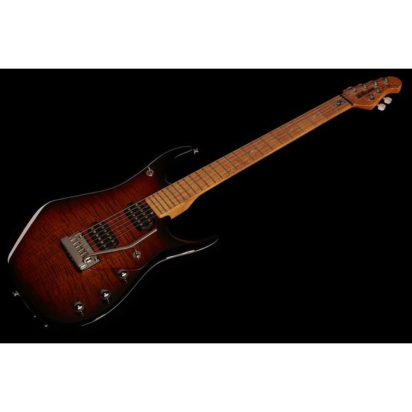 La guitare électrique Music Man Petrucci JP15 Tiger Eye FT - Test, Avis