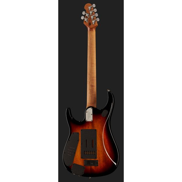 La guitare électrique Music Man Petrucci JP15 Tiger Eye FT - Test, Avis