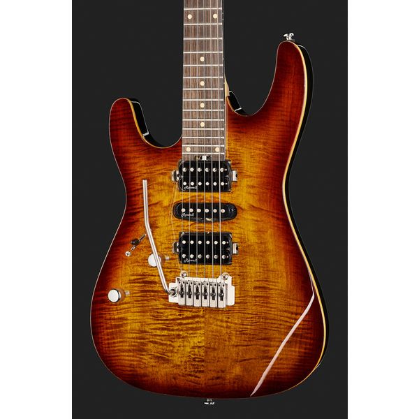 La guitare électrique Harley Benton Fusion-III LH HSH EB FBB - Avis et Test