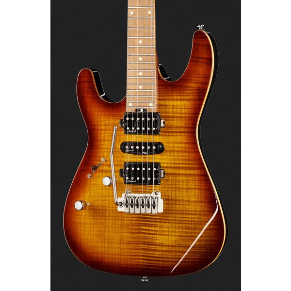 La guitare électrique Harley Benton Fusion-III HSH LH Roasted FBB , Test & Avis