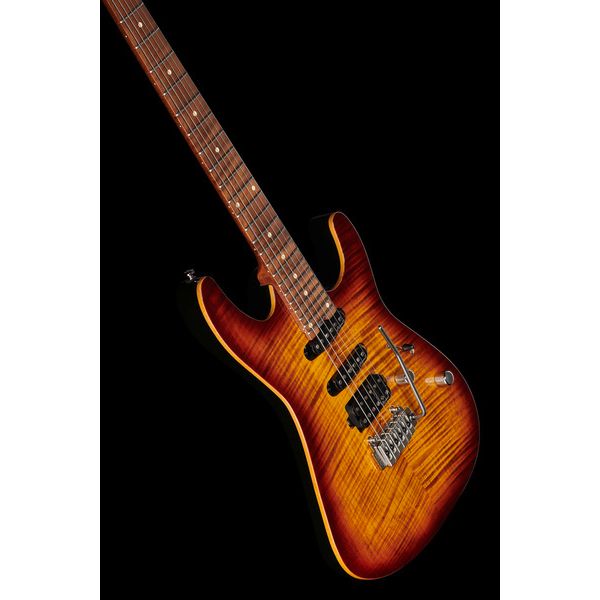 La guitare électrique Harley Benton Fusion-III HSS Roasted FBB / Test & Avis