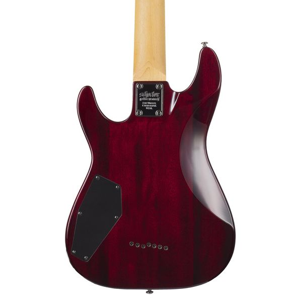 La guitare électrique Schecter Omen Extreme-7 LH BKCH - Avis et Test