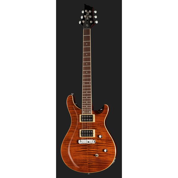 Guitare électrique Harley Benton CST-24 Amber Stripes Test et Avis