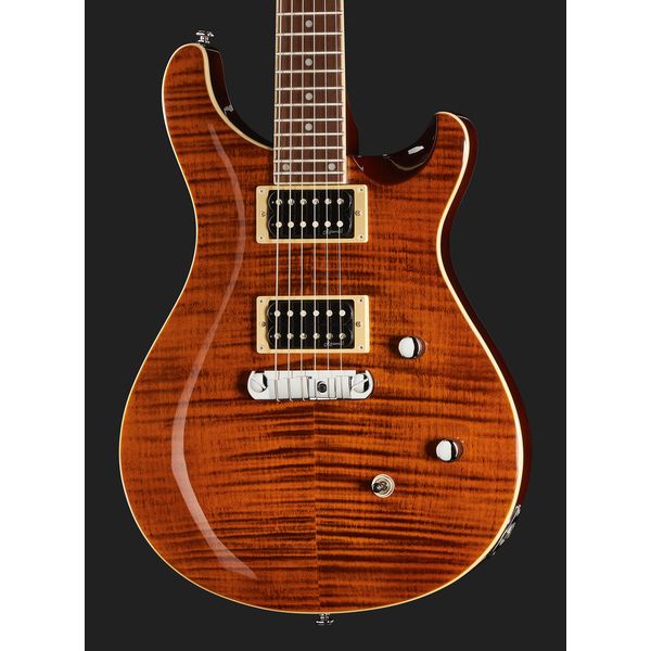 Guitare électrique Harley Benton CST-24 Amber Stripes Test et Avis