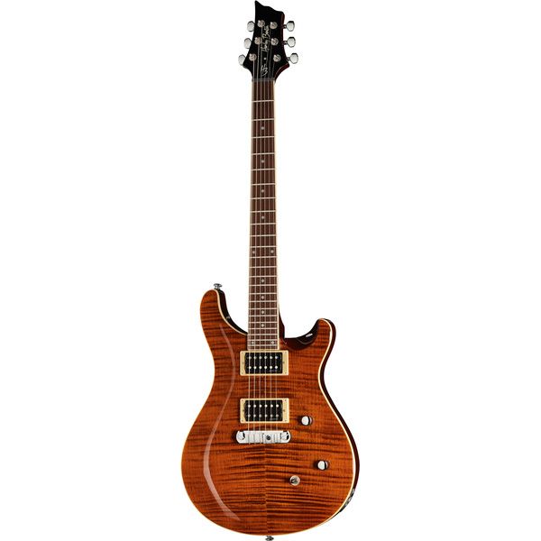 Guitare électrique Harley Benton CST-24 Amber Stripes Test et Avis