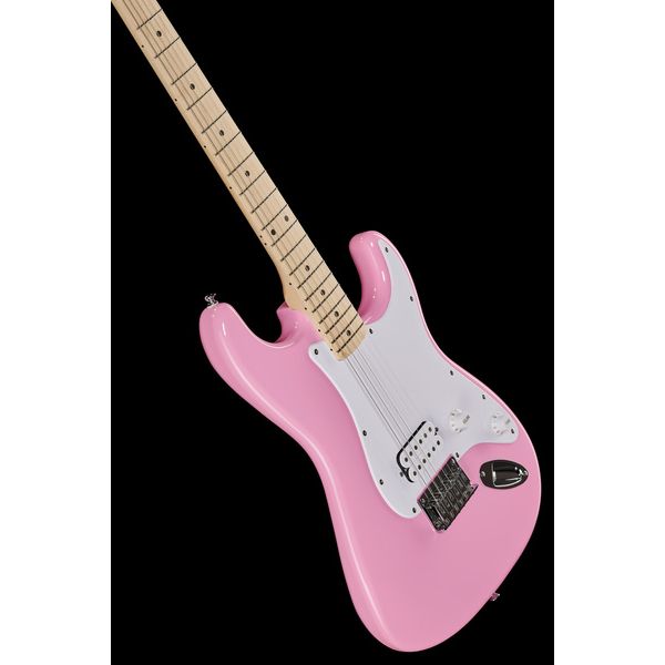 La guitare électrique Squier Sonic Strat HT H Flash Pink Test, Avis