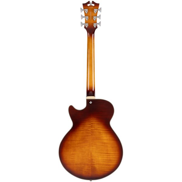 La guitare électrique DAngelico Premier SS Dark Iced Tea Burst Test et Avis