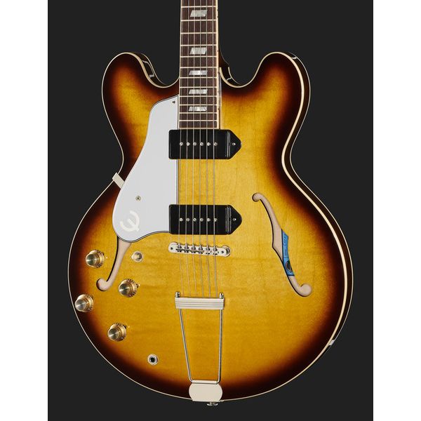 La guitare électrique Epiphone USA Casino Vintage Sunburst LH Test, Avis et Comparatif