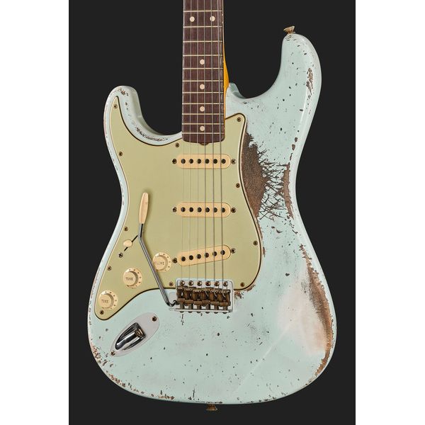 La guitare électrique Fender 63 Strat SNB Relic LH MBJS / Test & Avis