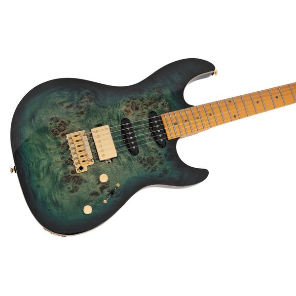 Guitare électrique Larry Carlton S10 HSS Transparent Green Avis et Test