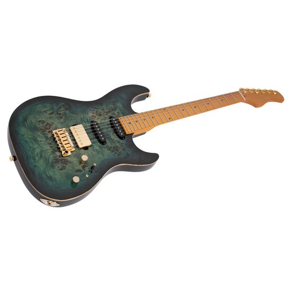 Guitare électrique Larry Carlton S10 HSS Transparent Green Avis et Test