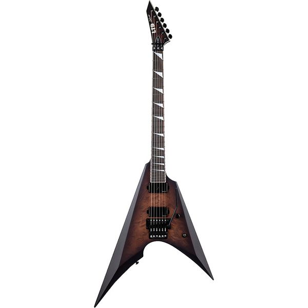 Guitare électrique ESP LTD Arrow QM Dark Brown Burst Test & Avis