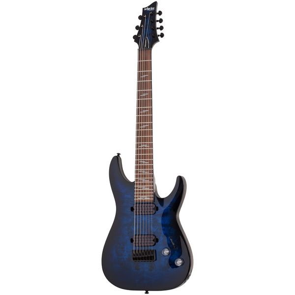 Schecter Omen Elite-7 See Blue Burst (Guitare électrique) Test, Avis