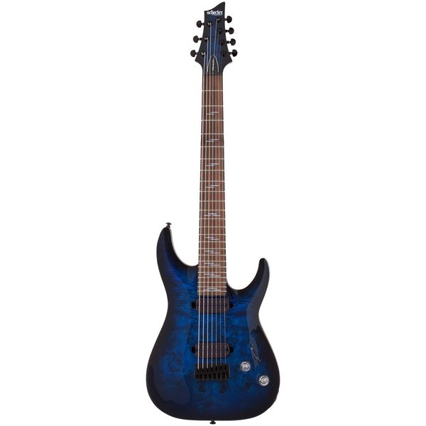 Schecter Omen Elite-7 See Blue Burst (Guitare électrique) Test, Avis