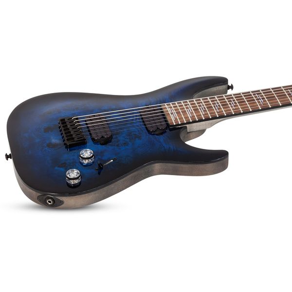 Schecter Omen Elite-7 See Blue Burst (Guitare électrique) Test, Avis