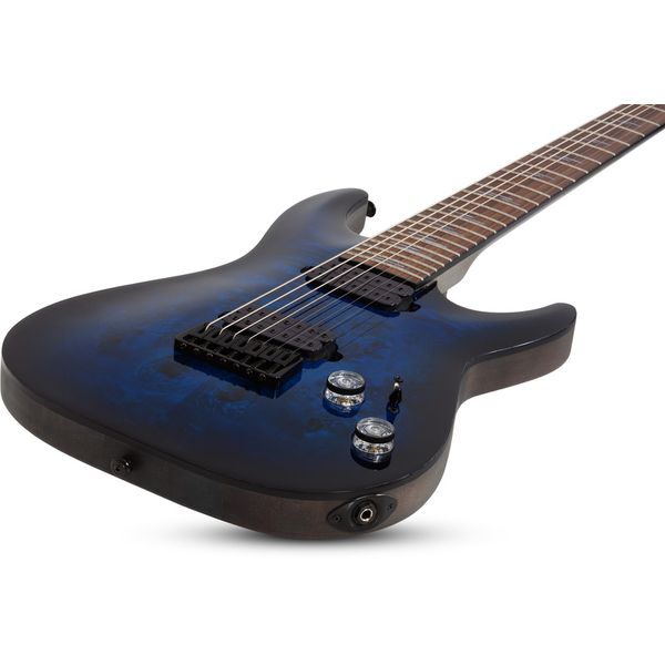 Schecter Omen Elite-7 See Blue Burst (Guitare électrique) Test, Avis