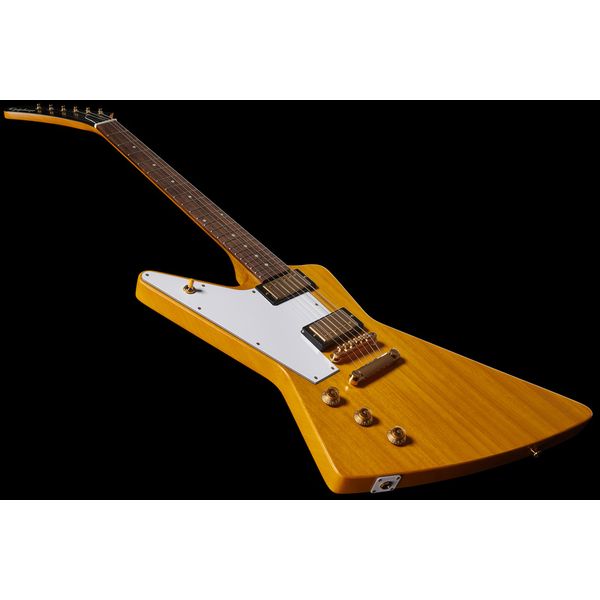 La guitare électrique Epiphone Korina Explorer Aged Nat. LH : Avis et Test